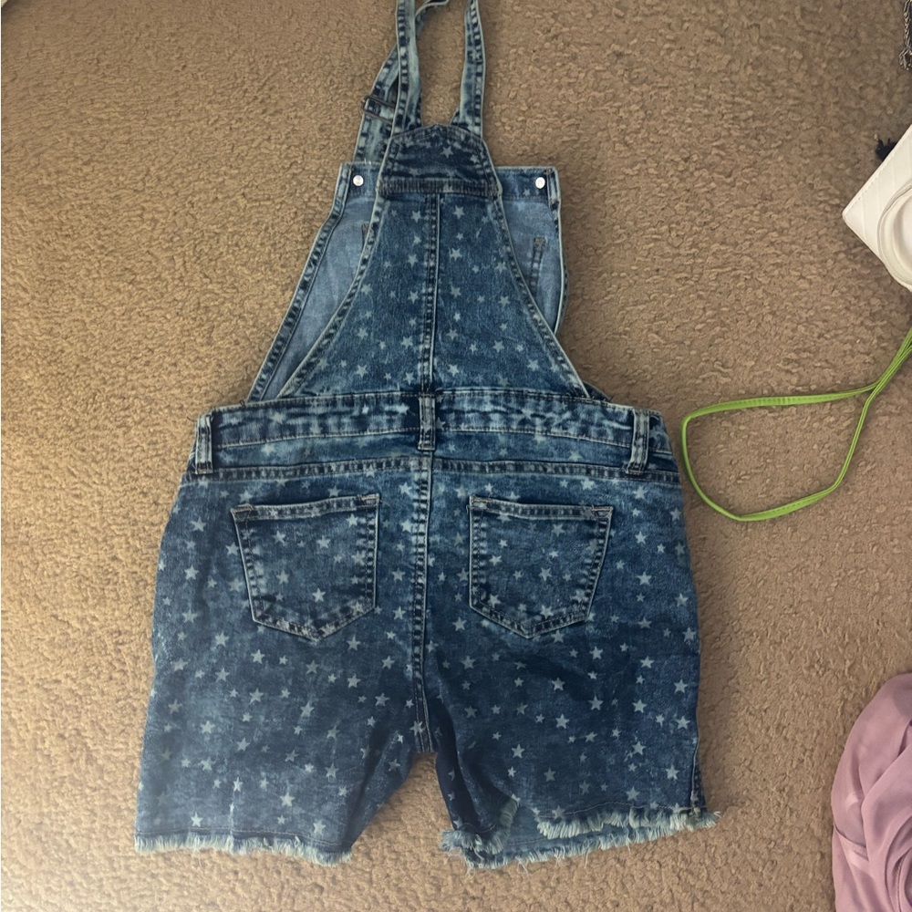 Vigoss Star Pattern Denim Overalls